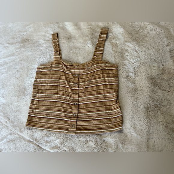 American Eagle soft and sexy ribbed button front tank. Size S - Picture 7 of 7